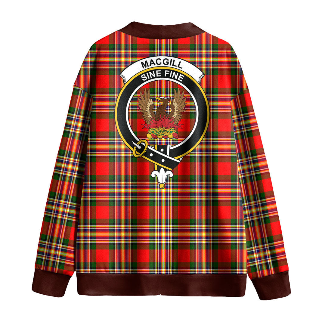 MacGill Modern Tartan Crest Knitted Fleece Cardigan