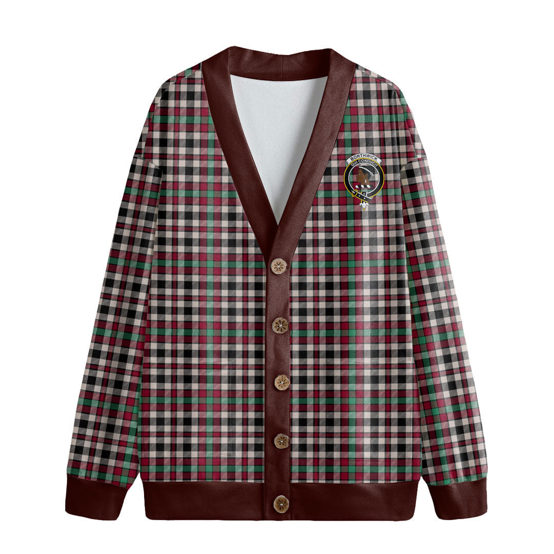 Borthwick Dress Ancient Tartan Crest Knitted Fleece Cardigan