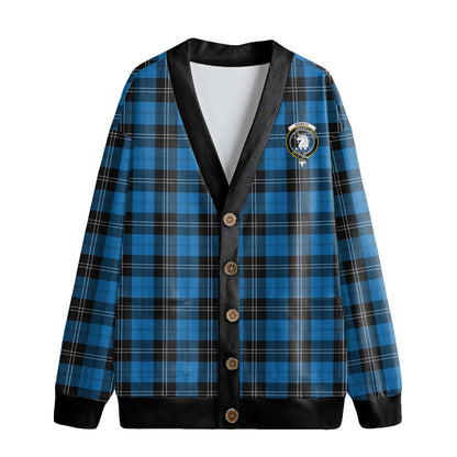 Ramsay Blue Ancient Tartan Crest Knitted Fleece Cardigan