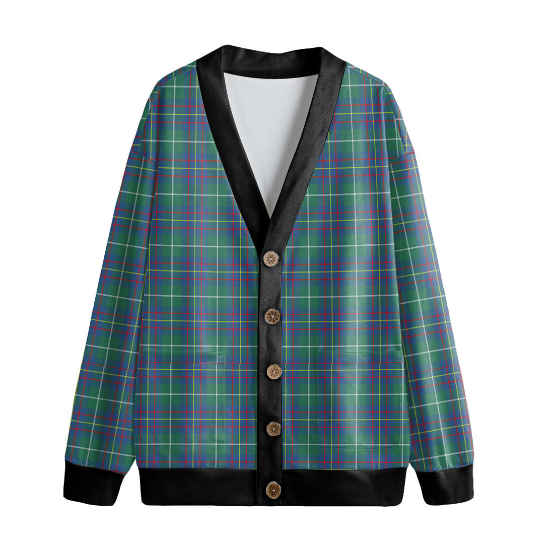 Inglis Ancient Tartan Plaid Knitted Fleece Cardigan