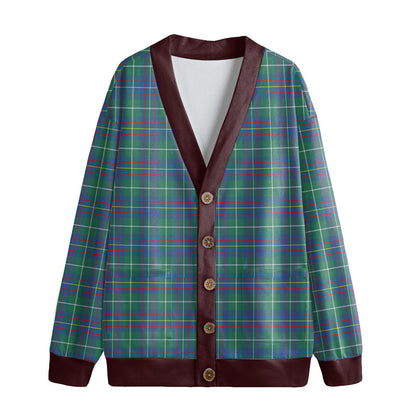 Inglis Ancient Tartan Plaid Knitted Fleece Cardigan