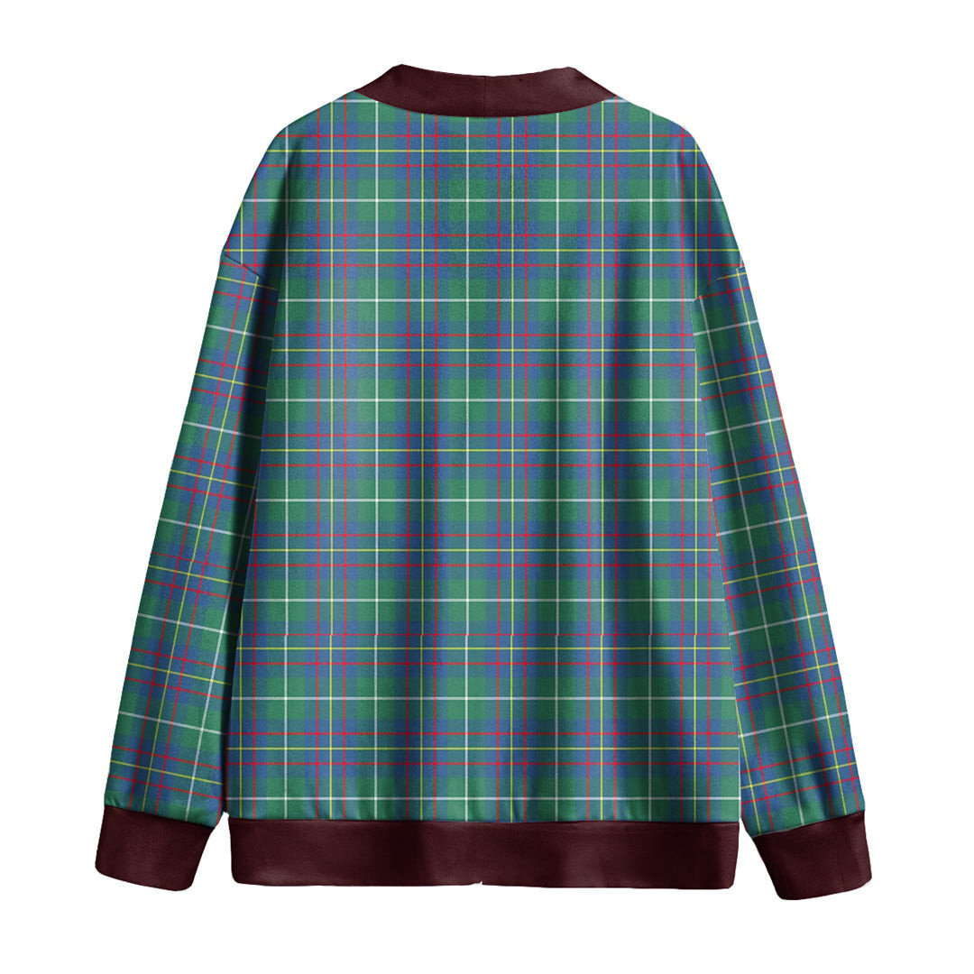 Inglis Ancient Tartan Plaid Knitted Fleece Cardigan