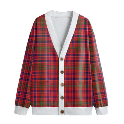 Lumsden Modern Tartan Plaid Knitted Fleece Cardigan