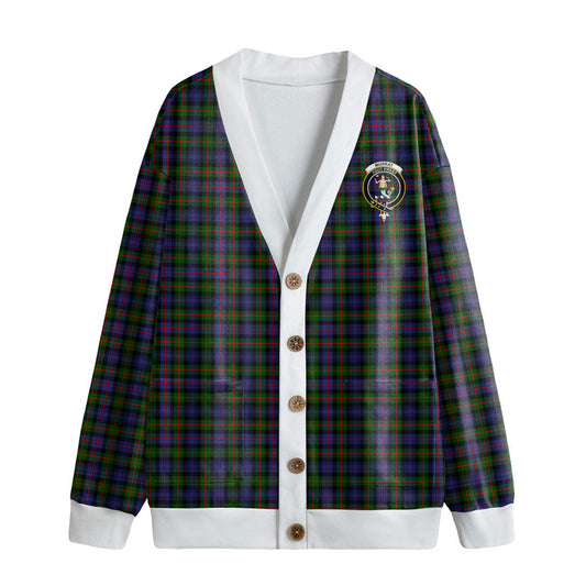 Murray of Atholl Modern Tartan Crest Knitted Fleece Cardigan