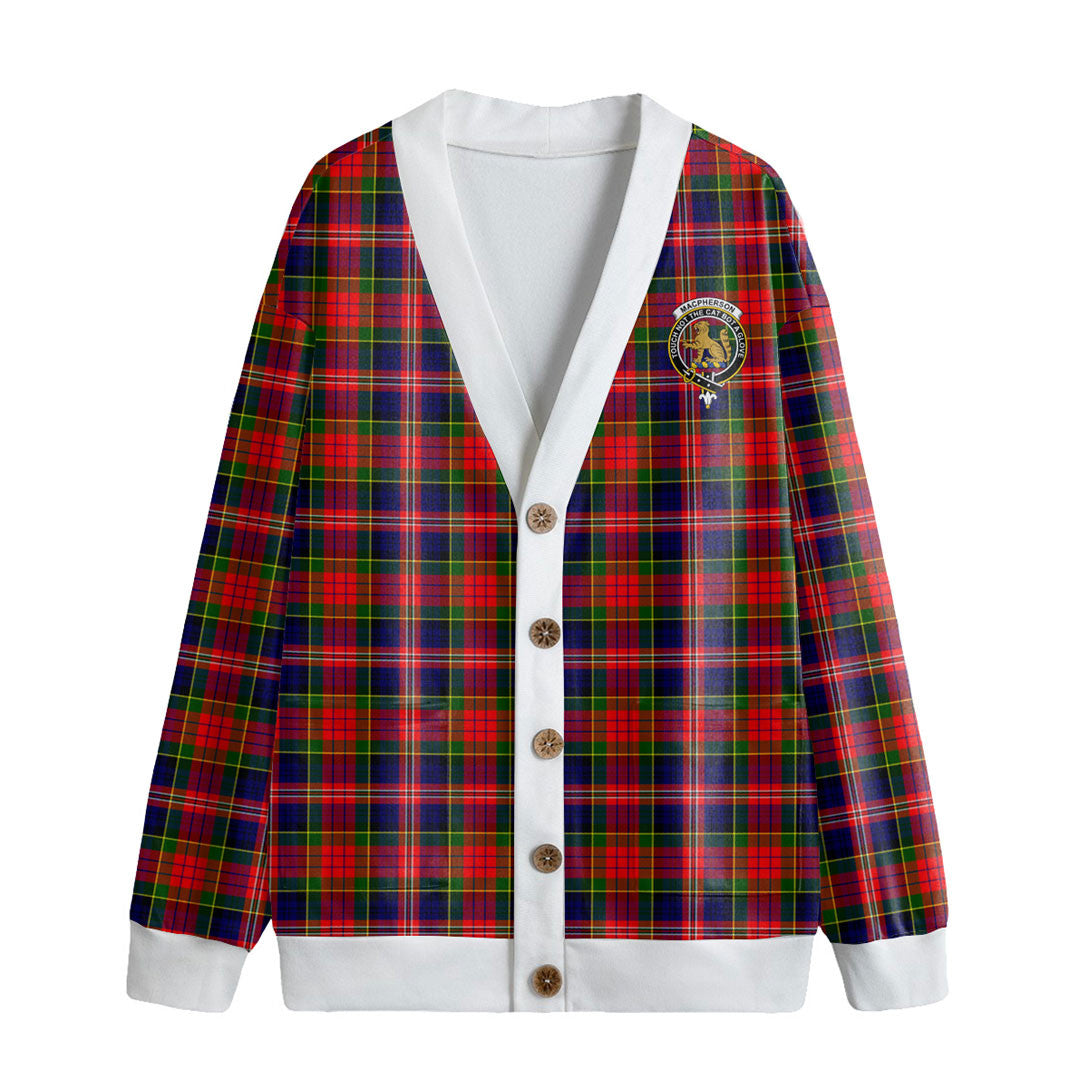 MacPherson Modern Tartan Crest Knitted Fleece Cardigan