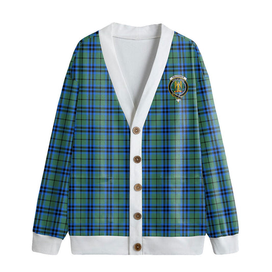 Falconer Tartan Crest Knitted Fleece Cardigan