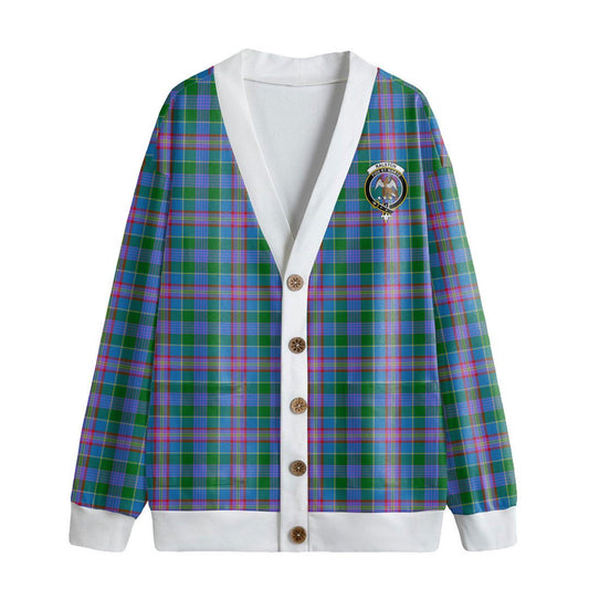 Ralston Tartan Crest Knitted Fleece Cardigan