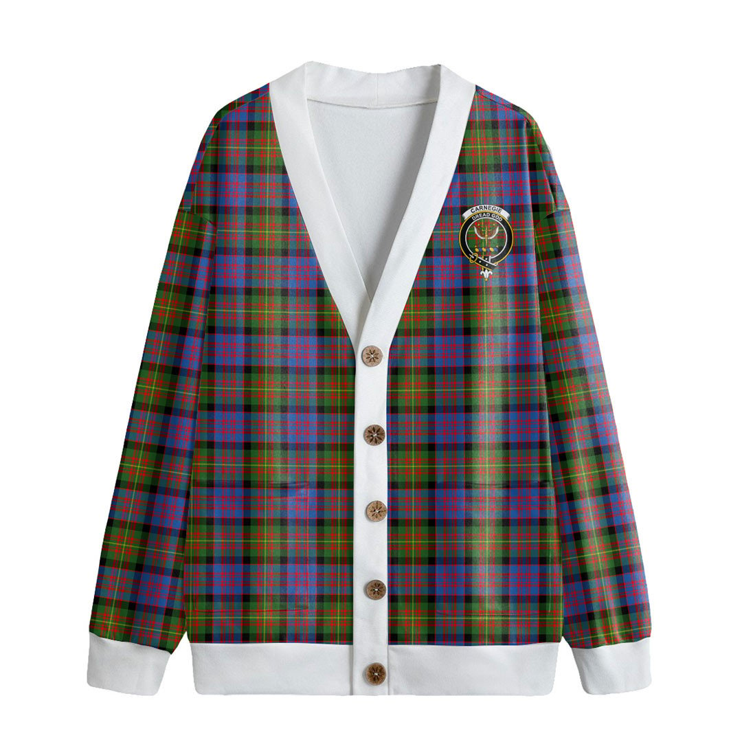 Carnegie Ancient Tartan Crest Knitted Fleece Cardigan