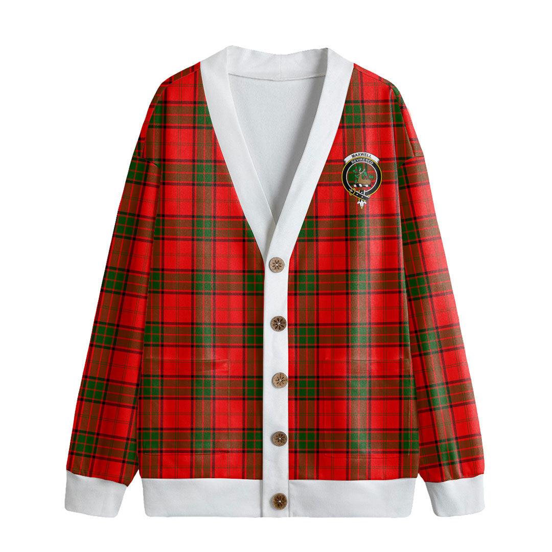 Maxwell Modern Tartan Crest Knitted Fleece Cardigan