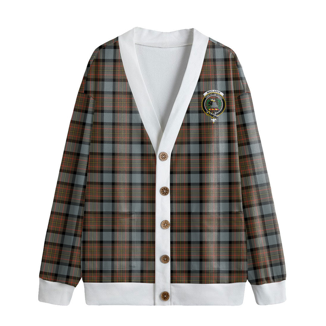 MacLaren Weathered Tartan Crest Knitted Fleece Cardigan