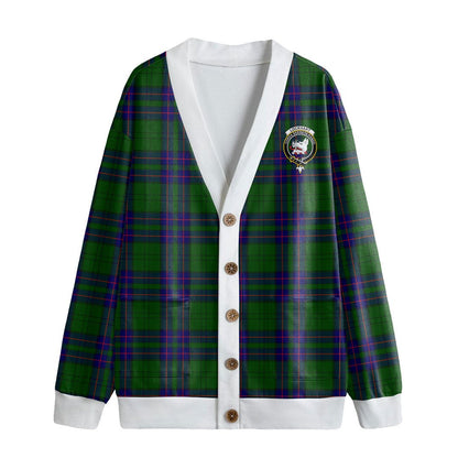 Lockhart Modern Tartan Crest Knitted Fleece Cardigan