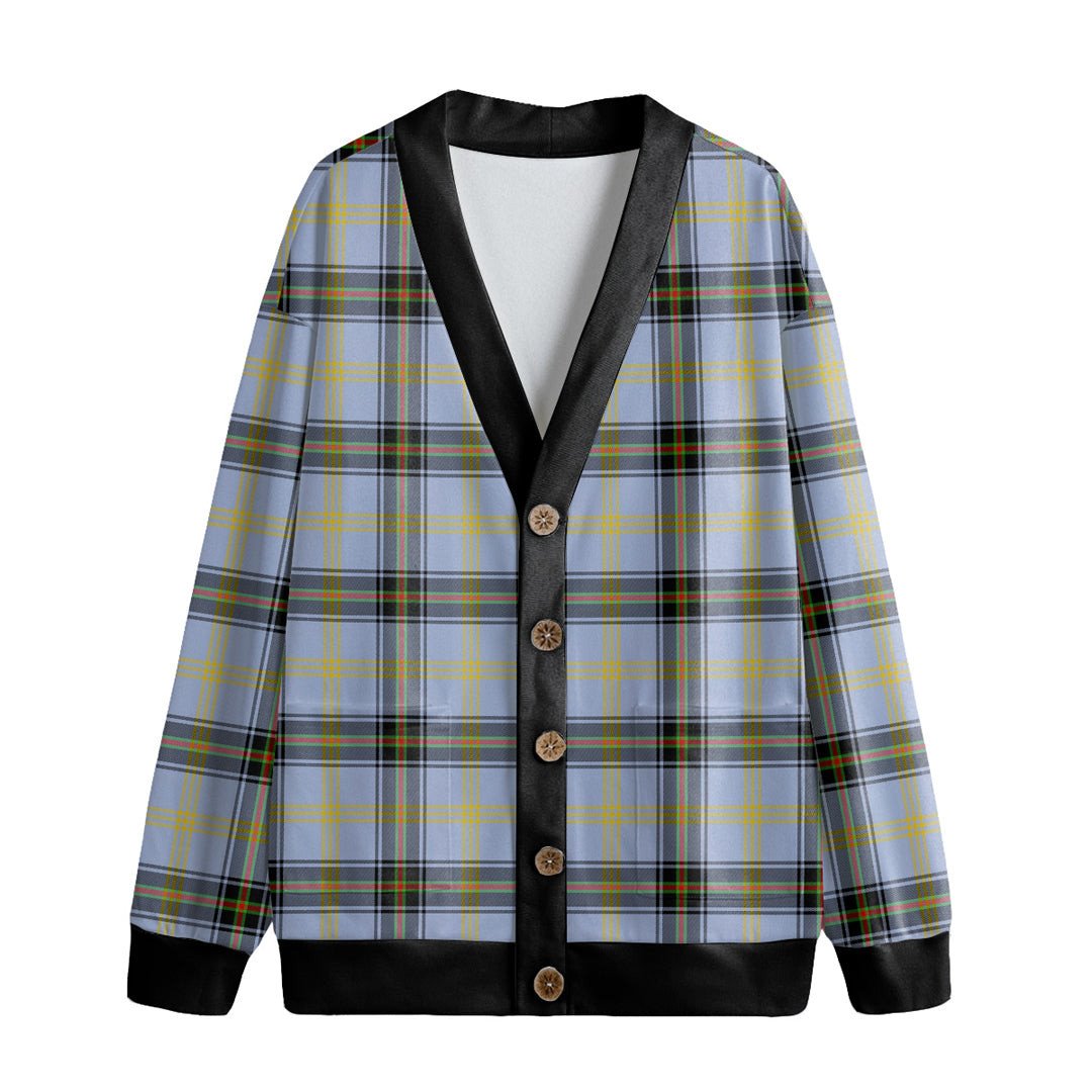 Bell of the Borders Tartan Plaid Knitted Fleece Cardigan