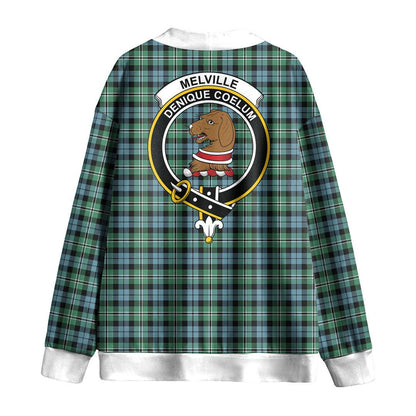 Melville Tartan Crest Knitted Fleece Cardigan