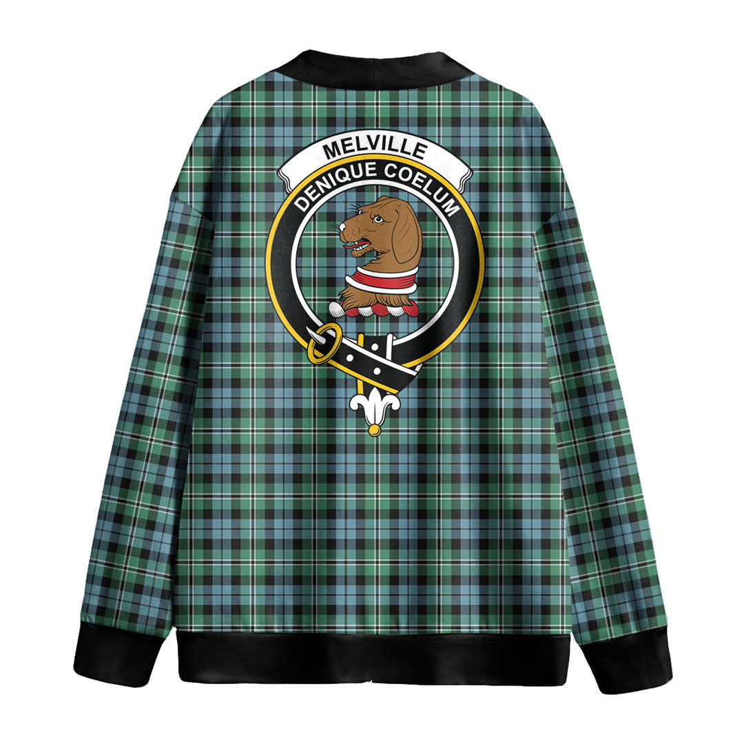 Melville Tartan Crest Knitted Fleece Cardigan