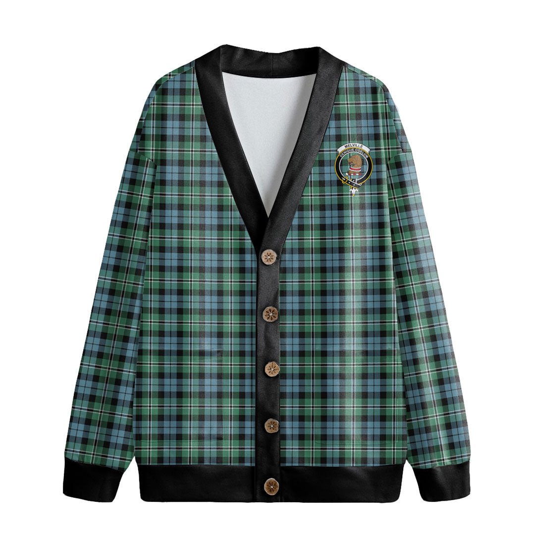 Melville Tartan Crest Knitted Fleece Cardigan