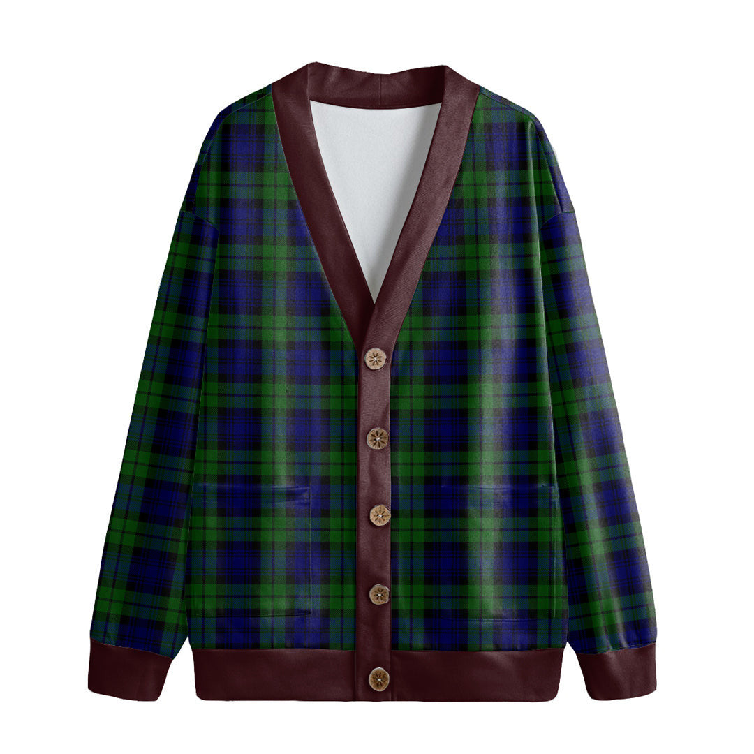 Campbell Modern Tartan Plaid Knitted Fleece Cardigan