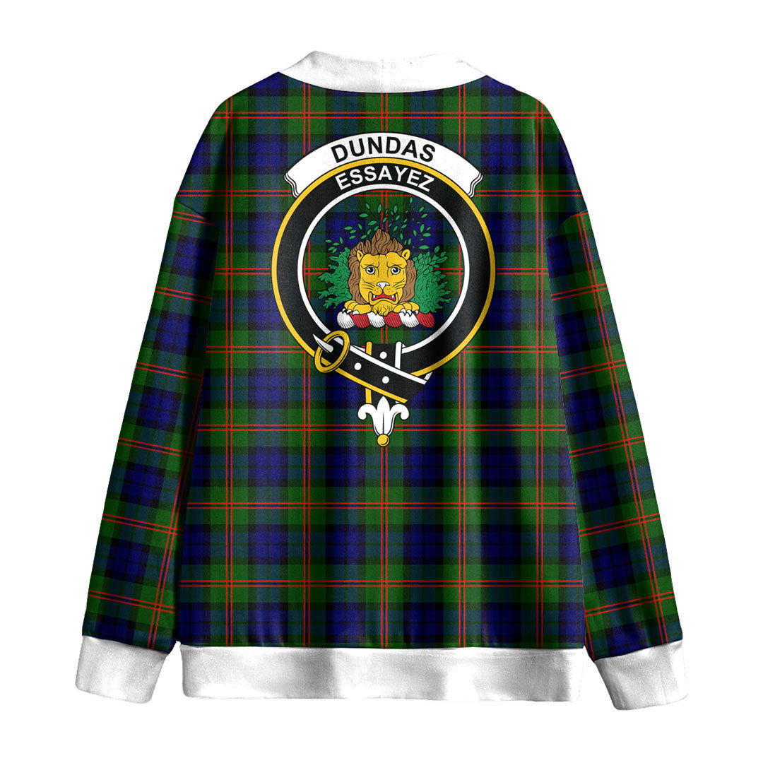 Dundas Modern 02 Tartan Crest Knitted Fleece Cardigan