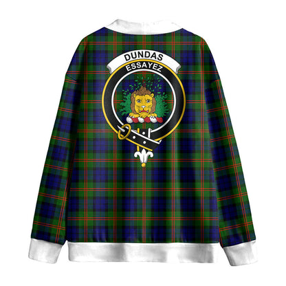 Dundas Modern 02 Tartan Crest Knitted Fleece Cardigan