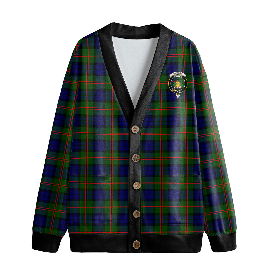 Dundas Modern 02 Tartan Crest Knitted Fleece Cardigan