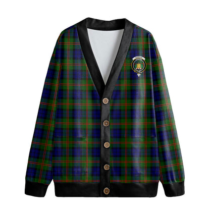 Dundas Modern 02 Tartan Crest Knitted Fleece Cardigan