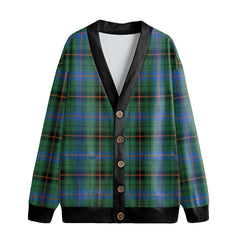 Davidson Ancient Tartan Plaid Knitted Fleece Cardigan