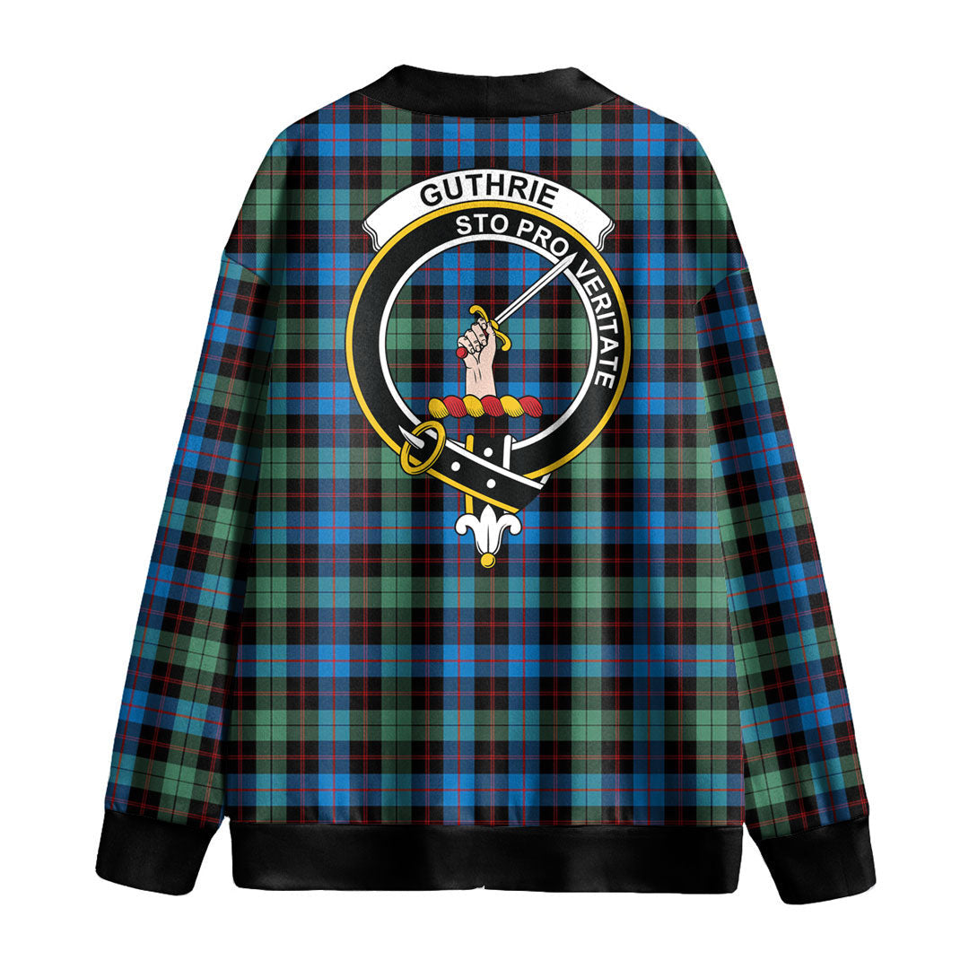 Guthrie Ancient Tartan Crest Knitted Fleece Cardigan