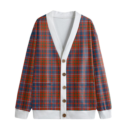 Cameron of Lochiel Ancient Tartan Plaid Knitted Fleece Cardigan