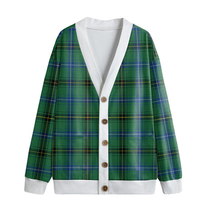 Henderson Ancient Tartan Plaid Knitted Fleece Cardigan