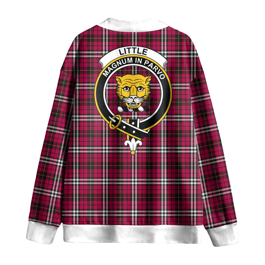 Little Tartan Crest Knitted Fleece Cardigan