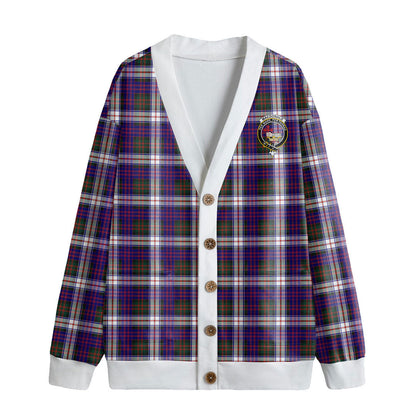 MacDonald Dress Modern Tartan Crest Knitted Fleece Cardigan