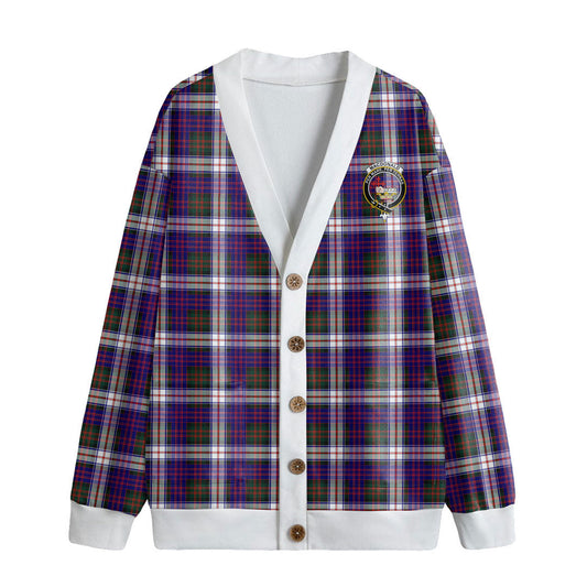 MacDonald Dress Modern Tartan Crest Knitted Fleece Cardigan