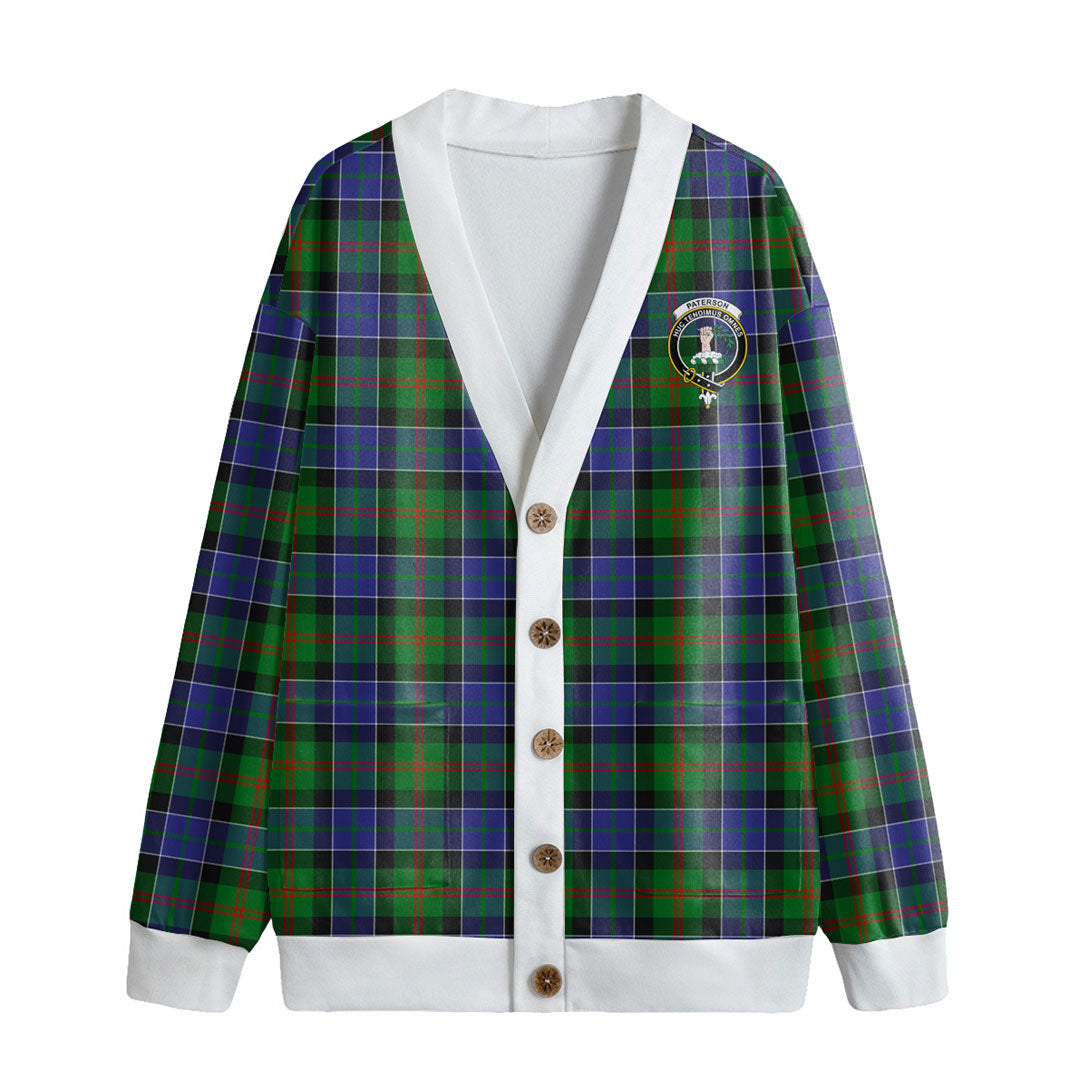 Paterson Tartan Crest Knitted Fleece Cardigan