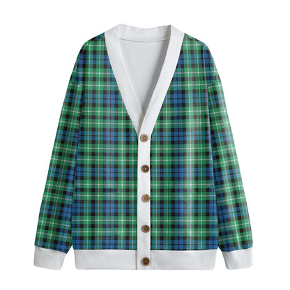 Graham of Montrose Ancient Tartan Plaid Knitted Fleece Cardigan