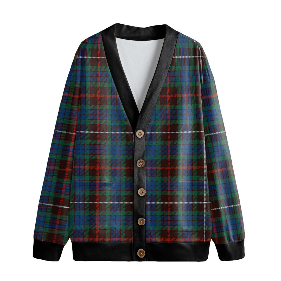 Fraser Hunting Ancient Tartan Plaid Knitted Fleece Cardigan