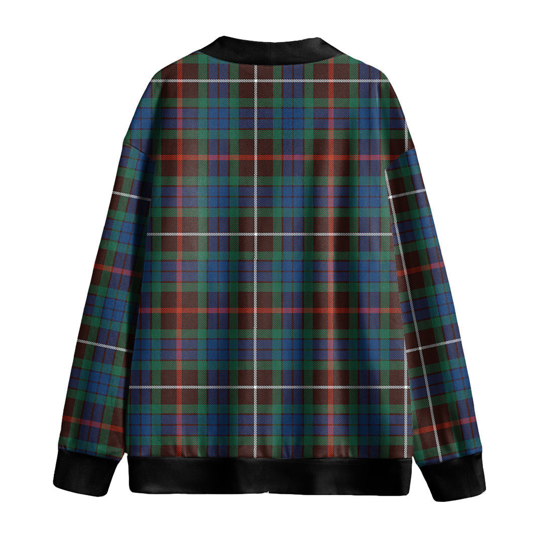 Fraser Hunting Ancient Tartan Plaid Knitted Fleece Cardigan