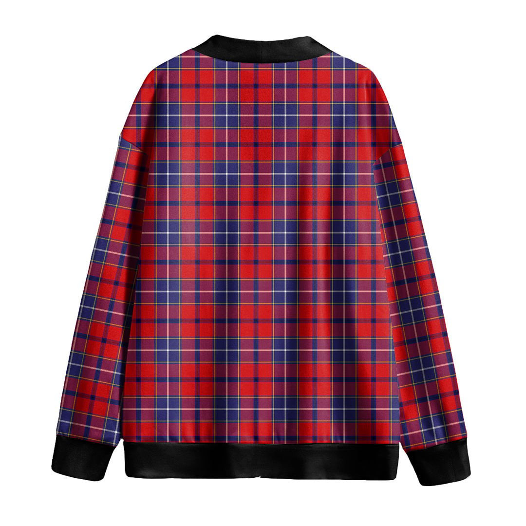 Wishart Dress Tartan Plaid Knitted Fleece Cardigan