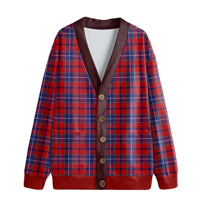 Wishart Dress Tartan Plaid Knitted Fleece Cardigan