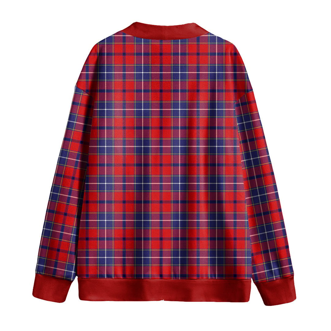 Wishart Dress Tartan Plaid Knitted Fleece Cardigan