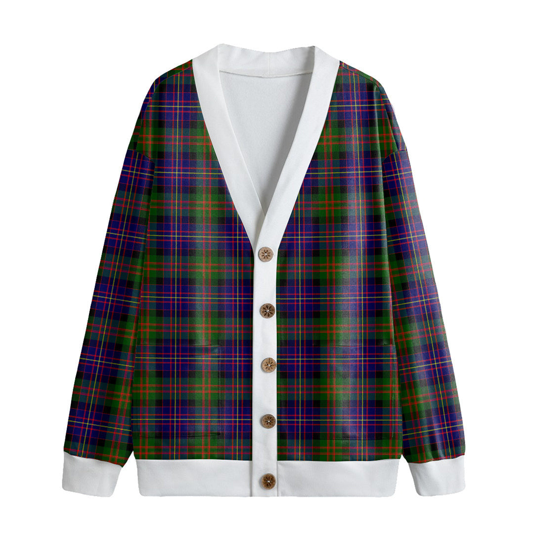 Cameron of Erracht Modern Tartan Plaid Knitted Fleece Cardigan