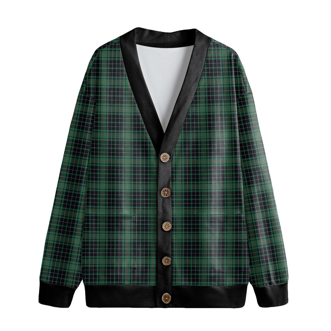 MacAulay Hunting Ancient Tartan Plaid Knitted Fleece Cardigan