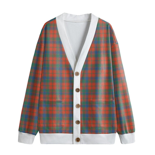 Robertson Ancient Tartan Plaid Knitted Fleece Cardigan