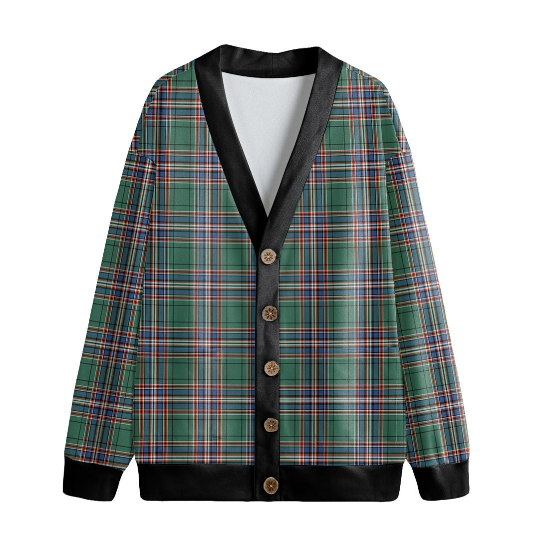 MacFarlane Hunting Ancient Tartan Plaid Knitted Fleece Cardigan