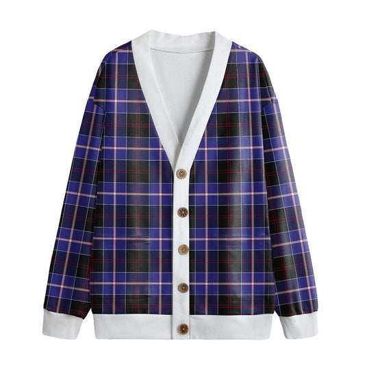 Dunlop Modern Tartan Plaid Knitted Fleece Cardigan