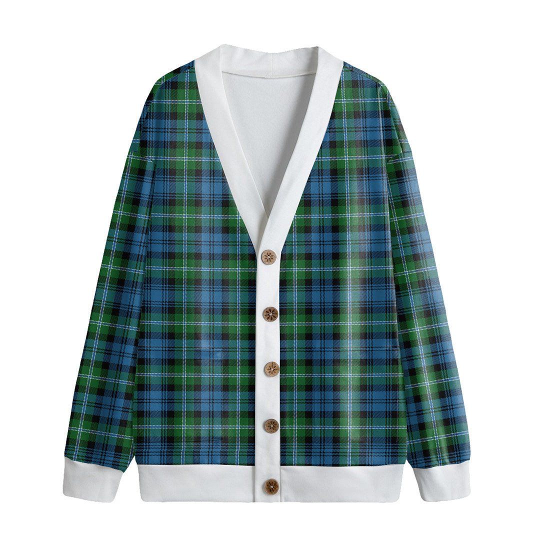 Lyon Tartan Plaid Tartan Plaid Knitted Fleece Cardigan