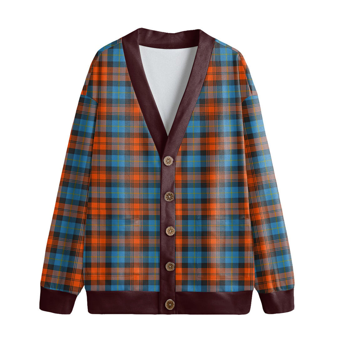 MacLachlan Ancient Tartan Plaid Knitted Fleece Cardigan