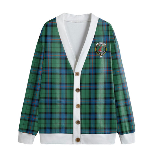 Armstrong Ancient Tartan Crest Knitted Fleece Cardigan