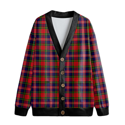 MacPherson Modern Tartan Plaid Knitted Fleece Cardigan