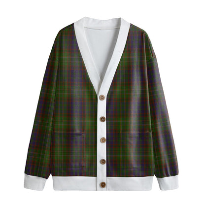 Cunningham Hunting Modern Tartan Plaid Knitted Fleece Cardigan