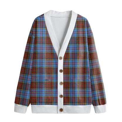 Anderson Modern Tartan Plaid Knitted Fleece Cardigan