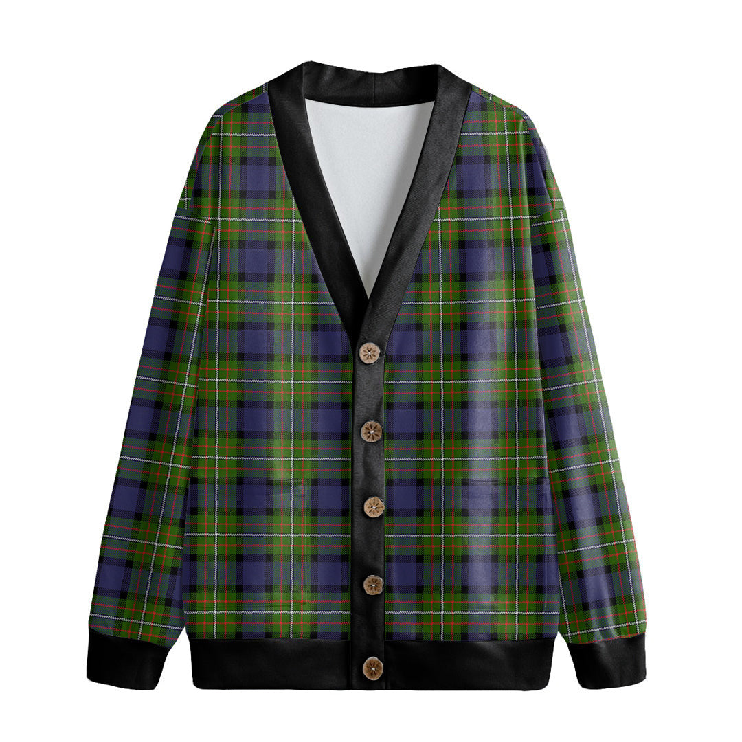 Fergusson Modern Tartan Plaid Knitted Fleece Cardigan